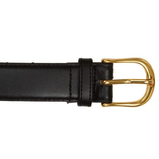 Bonded leather belt brass buckle