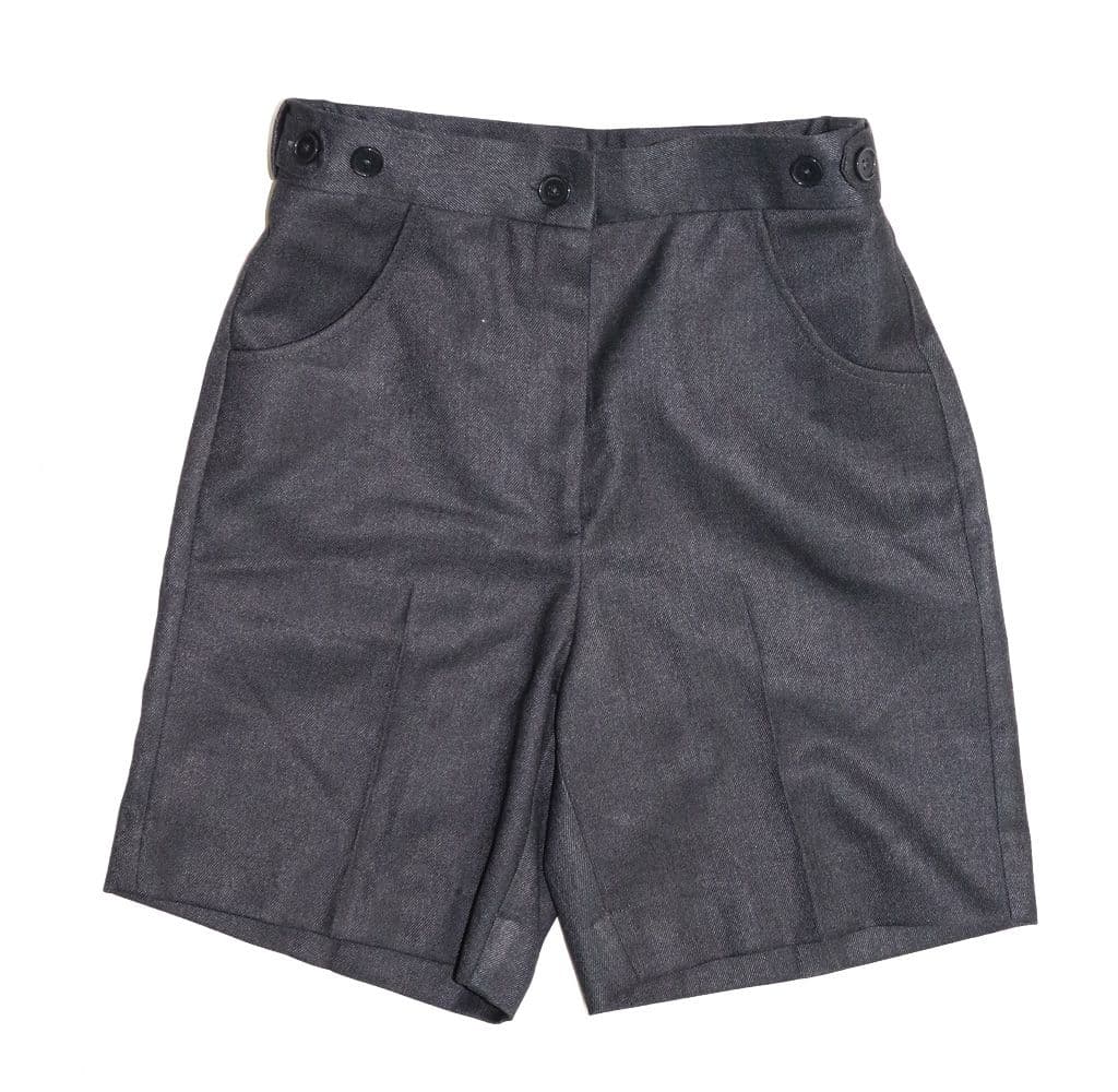 Girls school shorts grey
