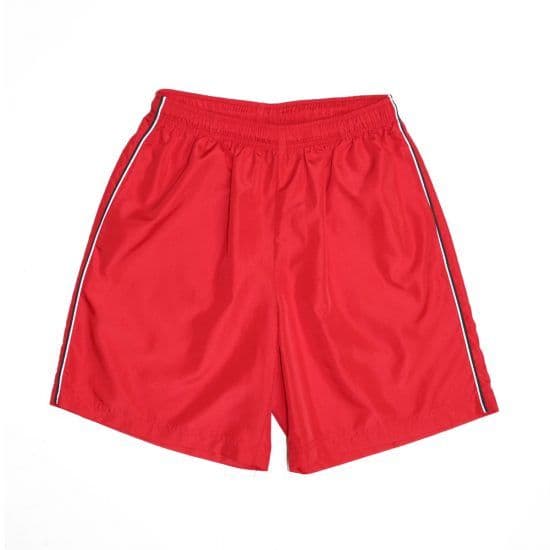 Red sport short front view